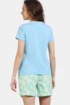 Zivame Aquarelle Woven Loungewear Shorts Set - Lime Cream — thumbnail 4